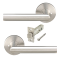 Inox RA105 Frankfurt w/MicroArmor Tubular Passage, 2-3/4" Backset, Satin S/S RA105L471-32D-AM